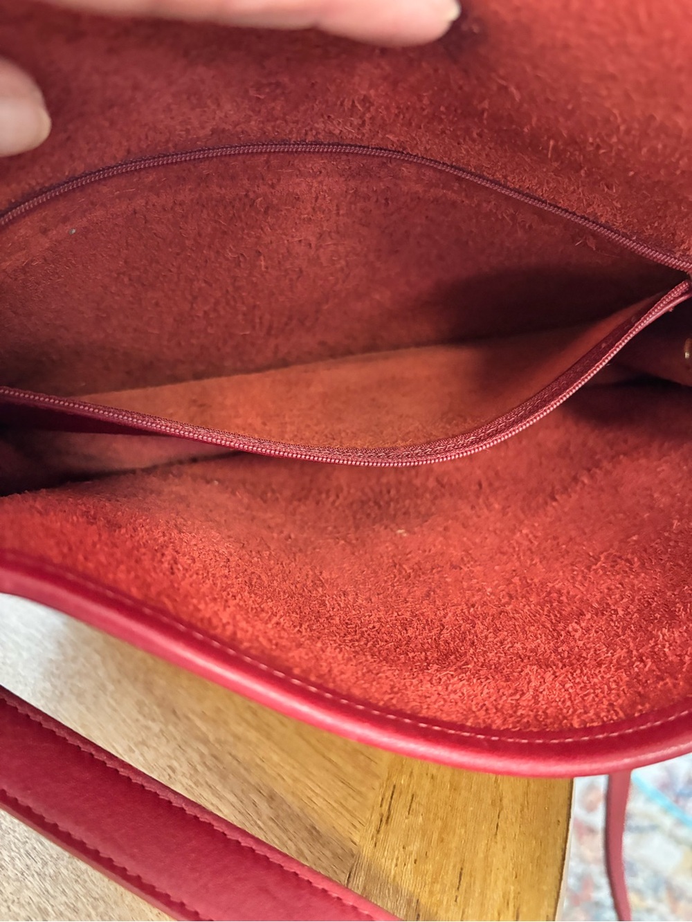 Vintage Coach 9790 Red City Crossbody Bag Nickel Turn Lock - Picture 10 of 16